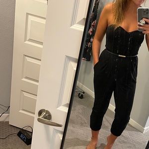 Express - Strapless Jumpsuit - Black